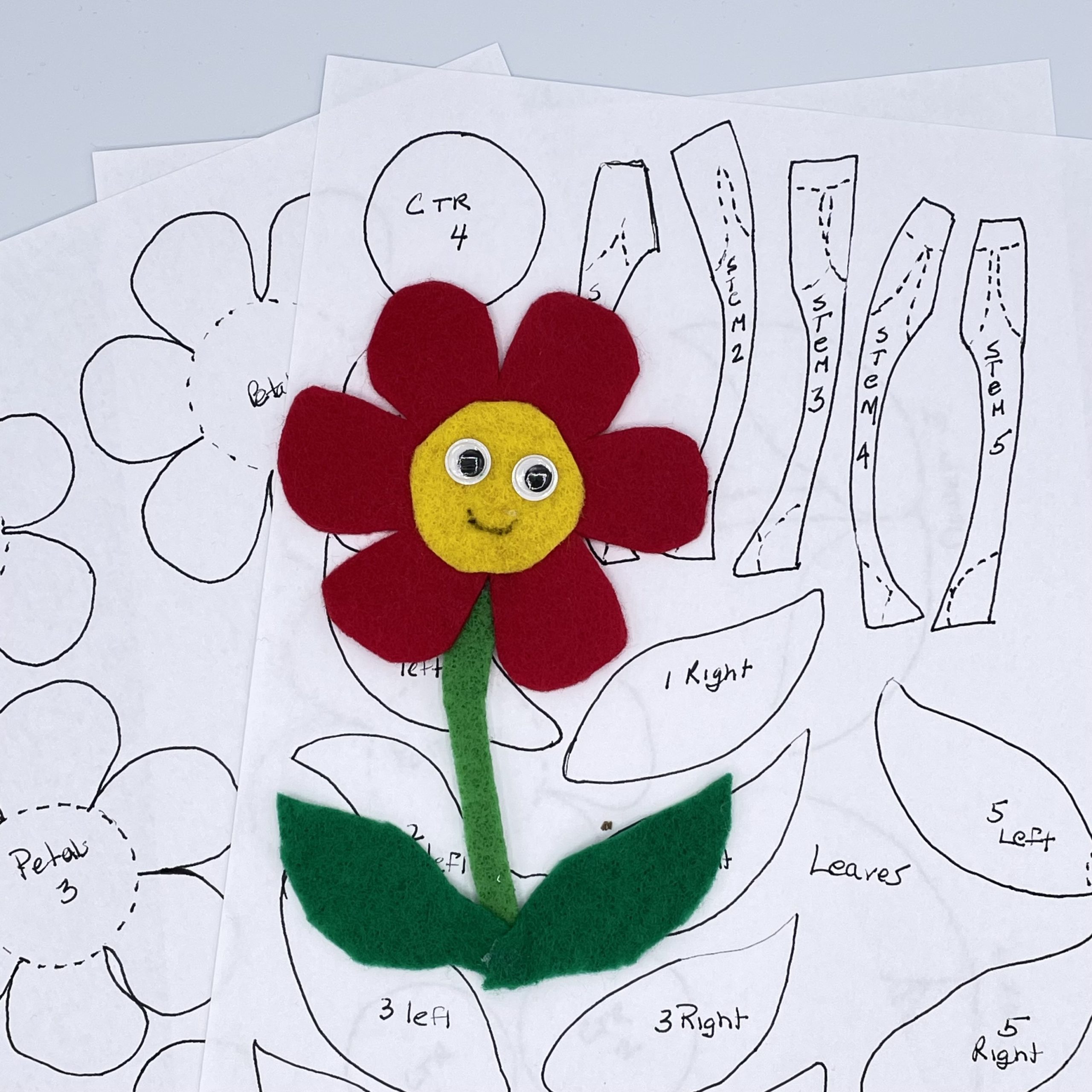 5 Little Flowers //felt Board Stories//flannel Board Stories