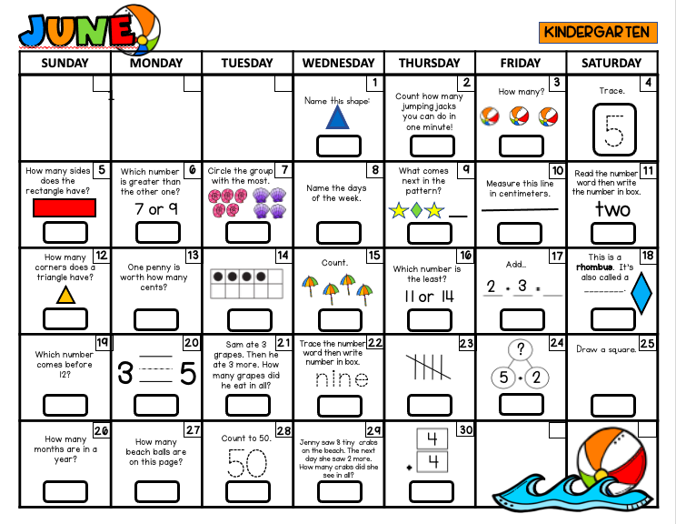 Faithfully Teaching at Home-SSSummerMathCalendar1